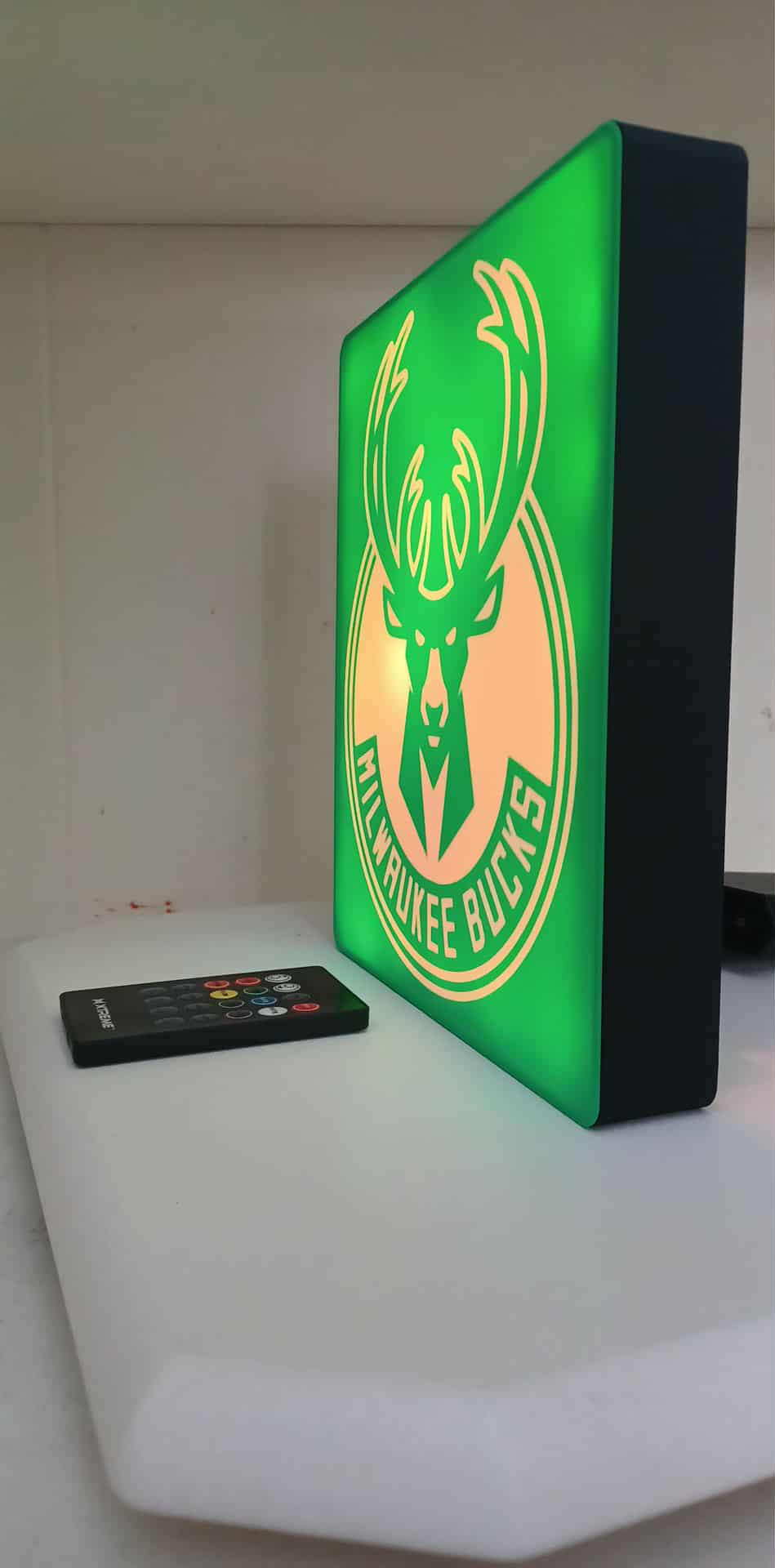 Bucks rectangle LED light box – custom 3D printed – Lit Layer Creations